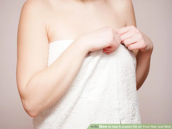 Step 5 Let the coconut oil get absorbed.